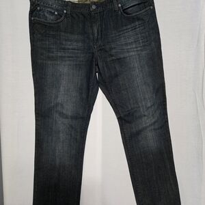 MENS Kenneth Cole Reaction Black Straight Jeans Classic Style